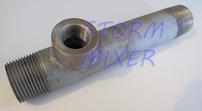 SS static mixer with threaded injection port